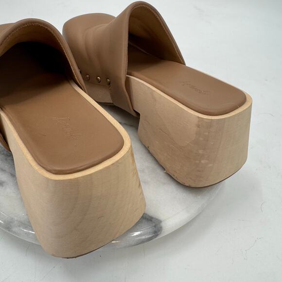 Marsèll Bottone Clogs Hazelnut Leather Size 38 Platform Mules - Picture 7 of 14